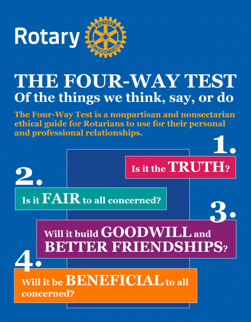 Rotary Ethics - food for thought from guest speaker Paul Rogers »